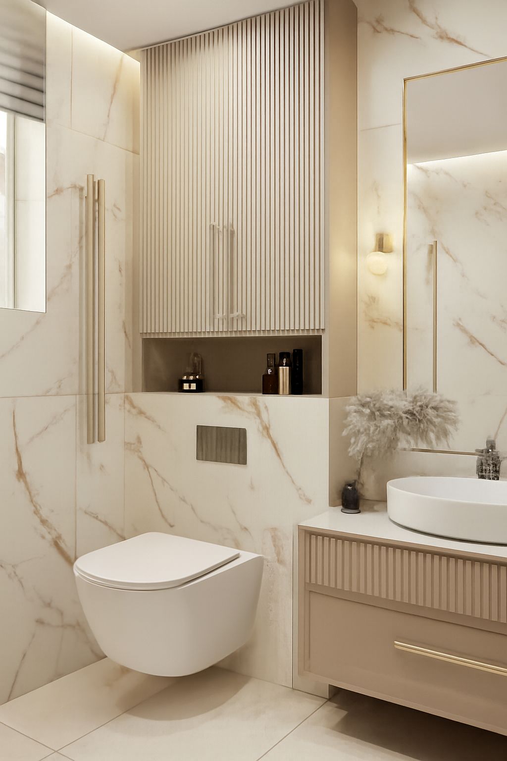 Modern Master Washroom featuring Frameless Glass Shower Cubicle & Linear Drain #27